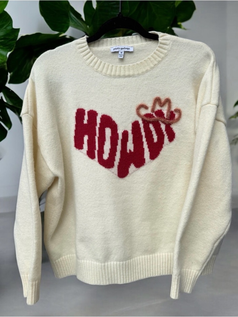 Pretty Garbage Howdy Sweater Medium - Picture 2 of 3
